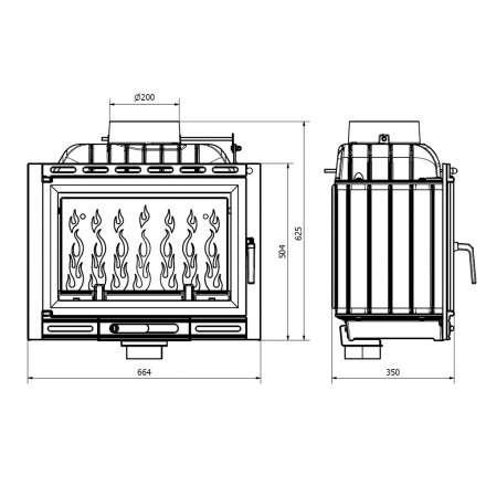 Каминная топка Kawmet W13A-11,5 кВт EKO в Минске