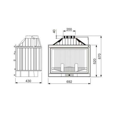 Каминная топка Invicta 700 PRIMO с шибером в Минске