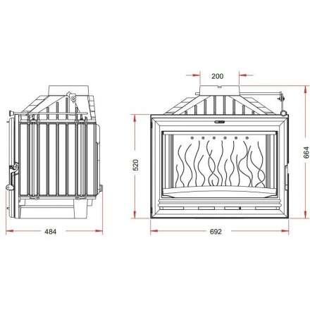 Каминная топка Invicta 700 Option с шибером в Минске