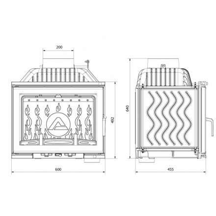 Каминная топка Kawmet W17 DECOR 14 кВт в Минске