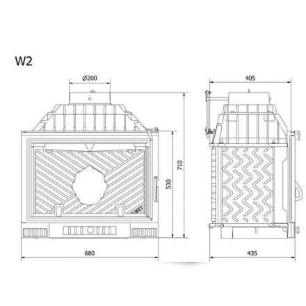 Каминная топка Kawmet W2-14,4 кВт в Минске
