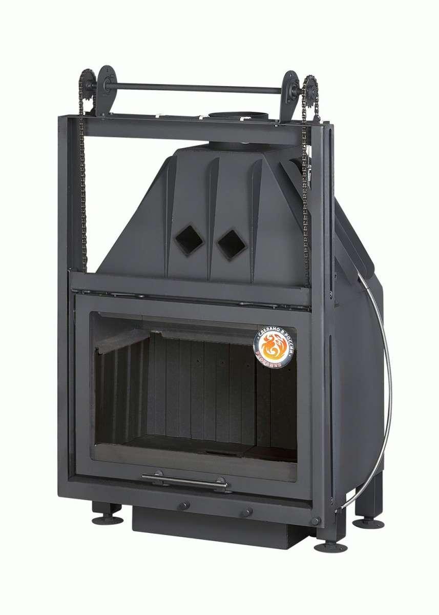 Каминная топка Экокамин Альфа 700K с контргрузом черный шамот купить в Минске