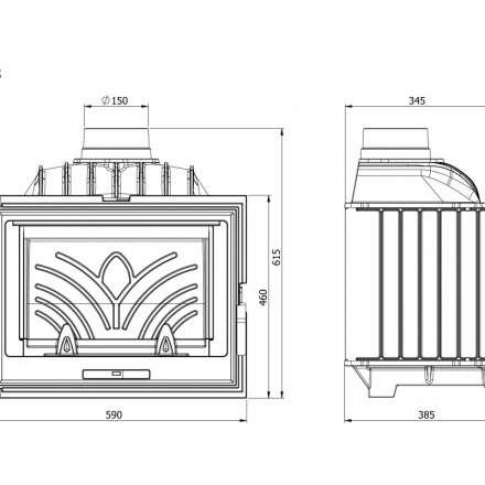 Каминная топка Kawmet W13 9,5 кВт в Минске