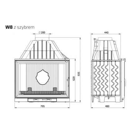 Каминная топка Kawmet W8-17,5 кВт EKO в Минске