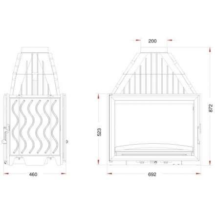 Каминная топка Invicta 700 Double Face в Минске