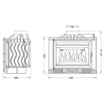 Каминная топка Invicta 700 Minos с шибером в Минске