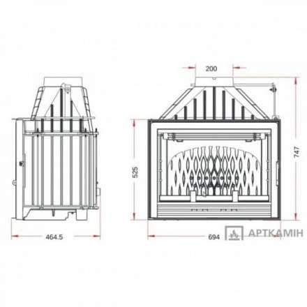 Каминная топка Invicta 700 Compact с шибером в Минске