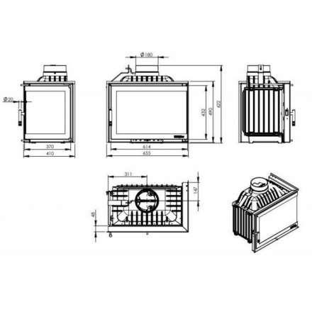 Каминная топка NORDflam Etna left в Минске