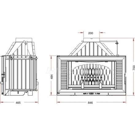 Каминная топка Invicta Horizontal 840 с шибером в Минске