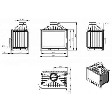 Каминная топка NORDflam Trent в Минске