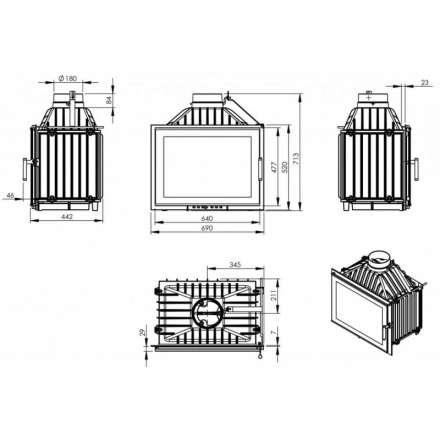 Каминная топка NORDflam Torn lux в Минске