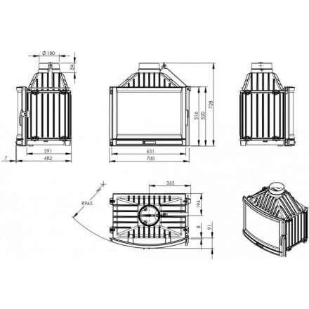 Каминная топка NORDflam Falcon в Минске