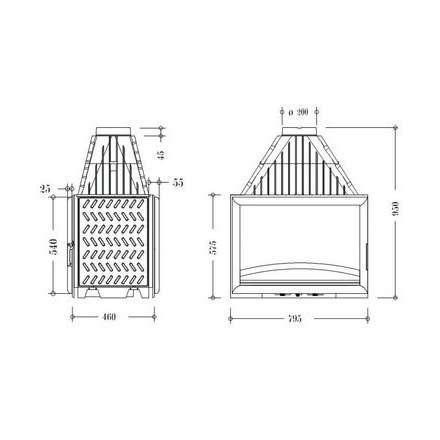 Каминная топка Invicta 800 Double Face в Минске