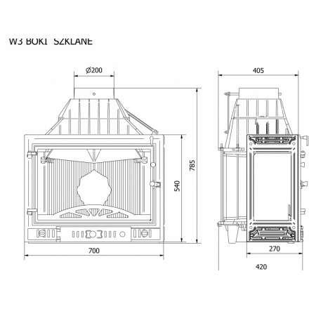 Каминная топка Kawmet W3PLB-16,7 кВт в Минске
