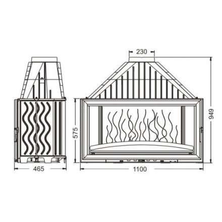 Каминная топка Invicta 1100 Grand Vision в Минске