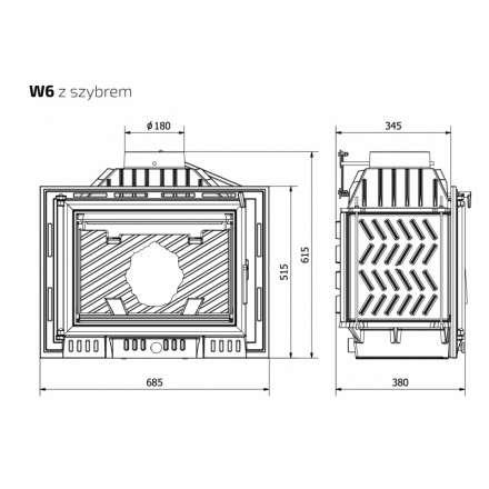 Каминная топка Kawmet W6-13,7 кВт в Минске