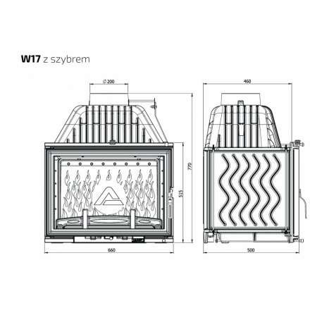 Каминная топка Kawmet W17 16 кВт в Минске