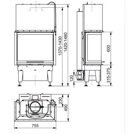 Каминная топка HARK Radiante 550/30/60-66.29 H в Минске