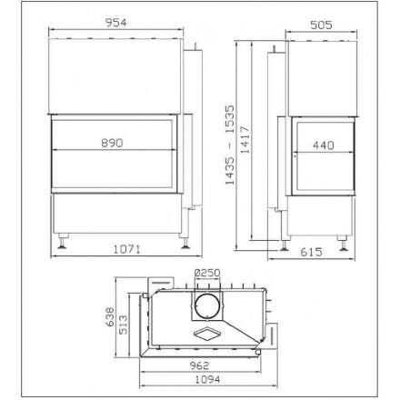 Каминная топка Radiante 550/20/45-89.44 H в Минске