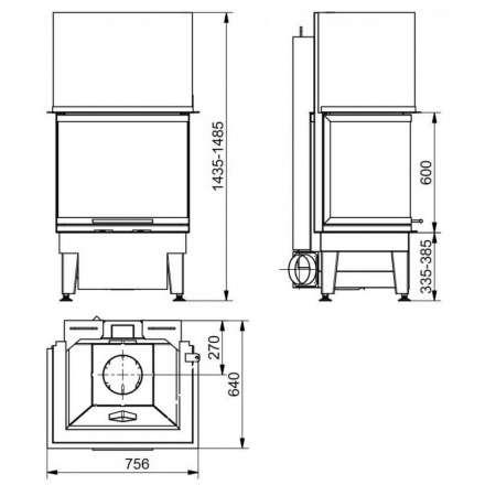 Каминная топка HARK Radiante 550/30/60-66.44 H в Минске