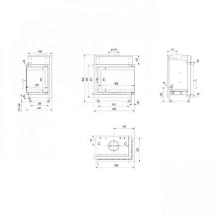 Каминная топка Kratki Maja/PW/BP/12/BS/W/Deco в Минске