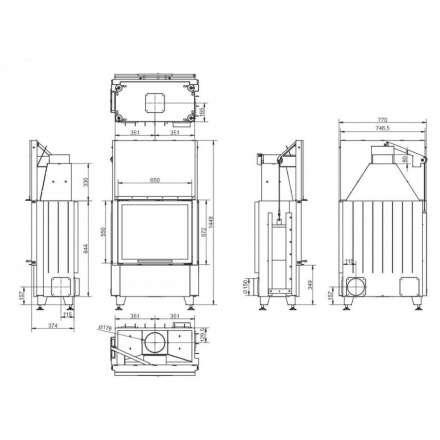 Каминная топка HARK Radiante 550/10/57-66.29 H ECOplus в Минске