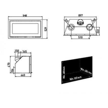 Каминная топка Lotus H470 W в Минске