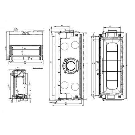Каминная топка Austroflamm 120x45 S подъёмный механизм в Минске
