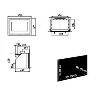 Каминная топка Lotus H470 R в Минске