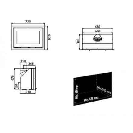 Каминная топка Lotus H370 Petite в Минске