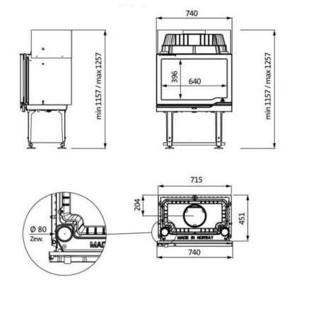 Каминная топка Jotul I 570 Flat в Минске