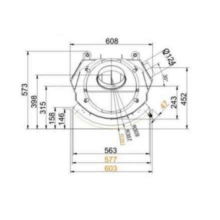 Каминная топка Brunner Kompakt-Kamine 51/55 боковое открывание двери в Минске