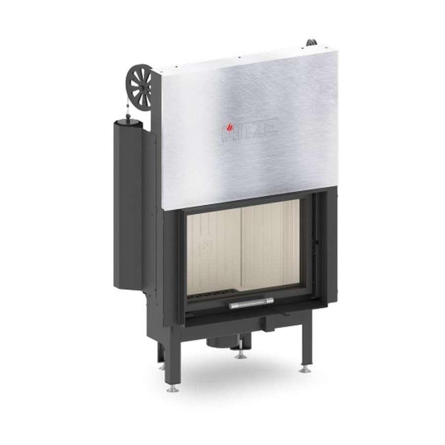 Каминная топка Hitze ALBERO 9 KW горизонтальная гильотина с водяным контуром Амазонка бай фото в Минске