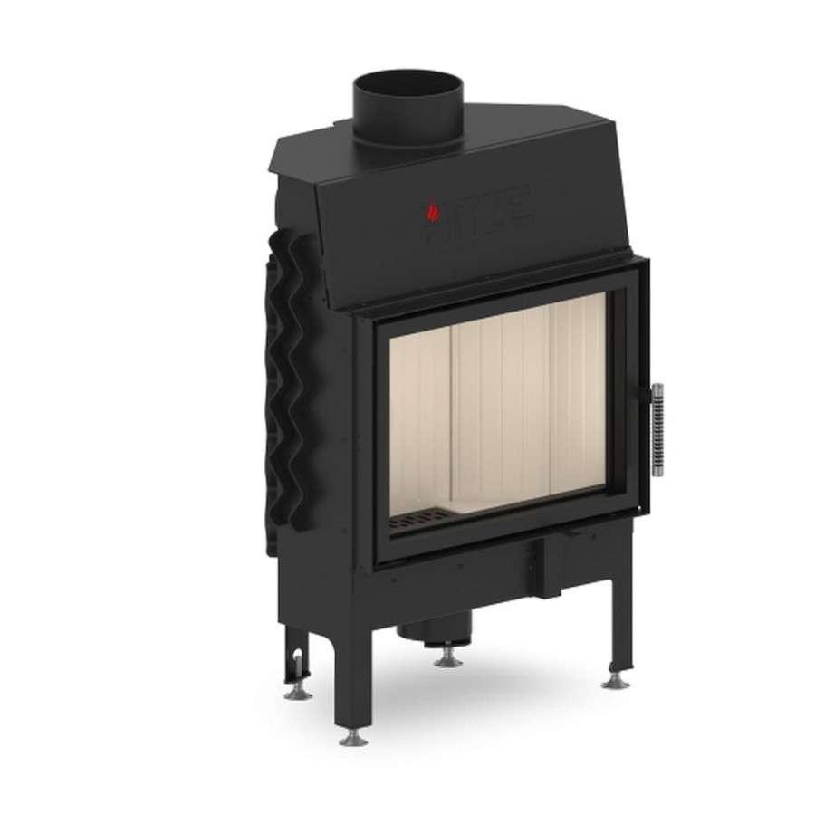 Каминная топка Hitze ALBERO 9 KW левосторонняя гильотина с водяным контуром Амазонка бай фото в Минске