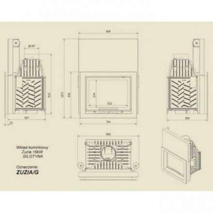 Каминная топка Kratki Zuzia/G в Минске