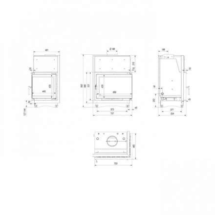 Каминная топка Kratki Zuzia/PW/BP/19/BS/W/Deco в Минске