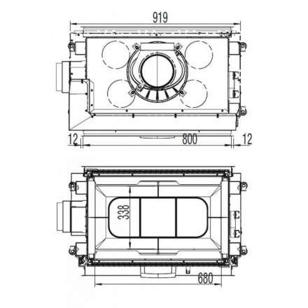 Каминная топка Austroflamm 80x64 SII 2.0 – сквозная топка в Минске