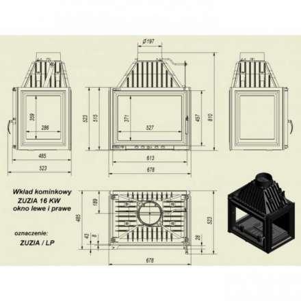 Каминная топка Kratki Zuzia/LP в Минске