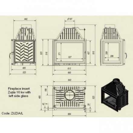 Каминная топка Kratki Zuzia/L в Минске