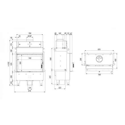 Каминная топка Defro Home Navi ME с водяным контуром в Минске