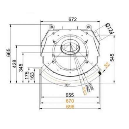 Каминная топка Brunner Kompakt-Kamine 51/67 подъемный механизм двери вверх в Минске