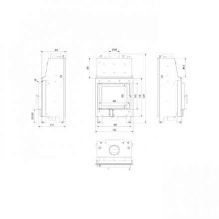 Каминная топка Kratki MBZ/PW/13/W в Минске