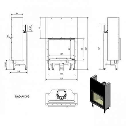 Каминная топка Kratki Nadia/13/G в Минске