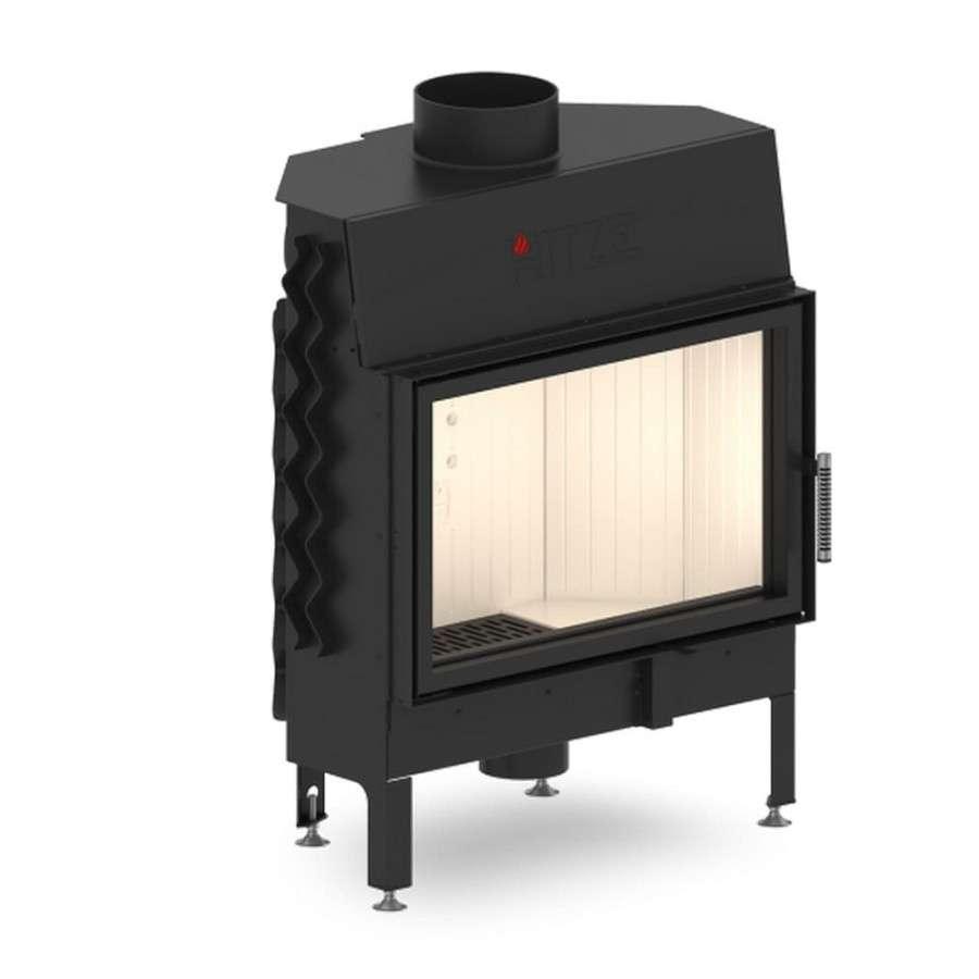 Каминная топка Hitze ALBERO 14 KW правосторонняя горизонтальная гильотина Амазонка бай фото в Минске
