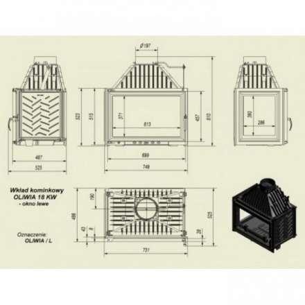 Каминная топка Kratki Oliwia/L в Минске