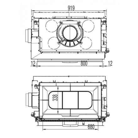 Каминная топка Austroflamm 80x64 S 2.0 подъёмный механизм в Минске