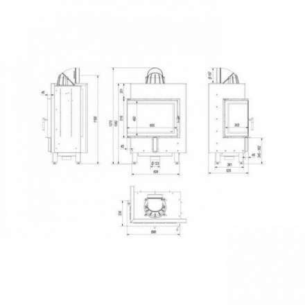 Каминная топка Kratki Lucy/12/L/BS в Минске