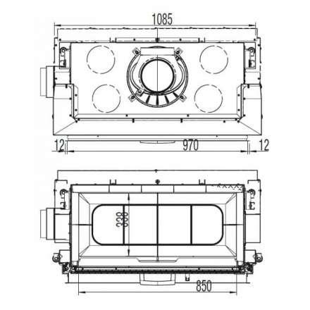 Каминная топка Austroflamm 97x74 S 2.0 подъёмный механизм в Минске