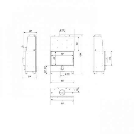 Каминная топка Kratki Lucy/PW/16/W в Минске