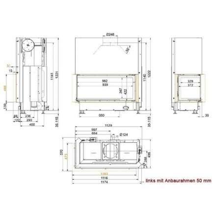 Каминная топка Brunner Architektur-Kamin 45/101/40 в Минске